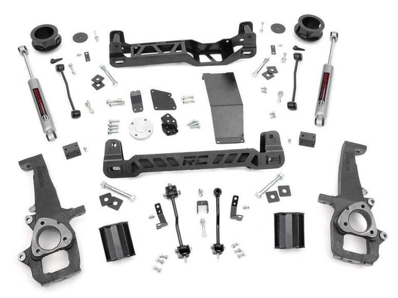 Rough Country 4" lift kit N3 Nitro shocks 12-21 Ram 1500 4WD - Click Image to Close